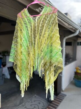 ❤️Y2K poncho green with sequins